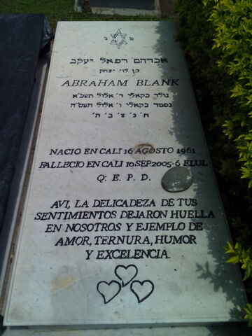 Lápida de Abraham Blank