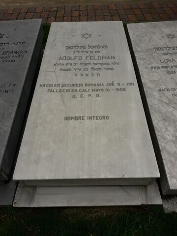 Lápida de Adolfo Feldman