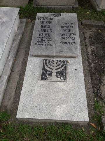 Lápida de Carlos Bauer