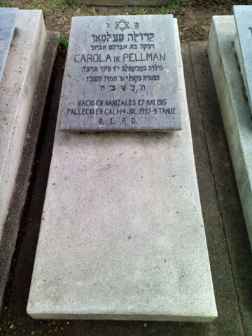 Lápida de Carola de Pellman