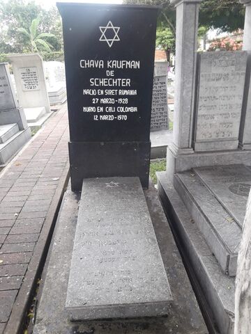 Lápida de Chava Kaufman de Schechter
