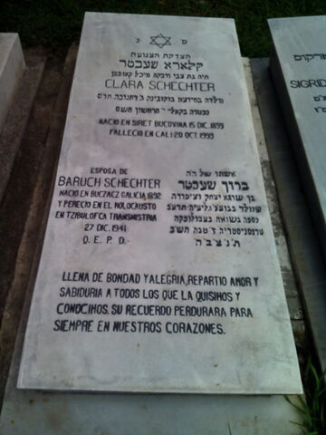 Lápida de Clara Schechter