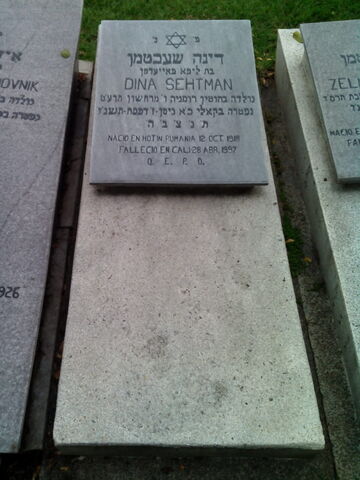 Lápida de Dina Sethman