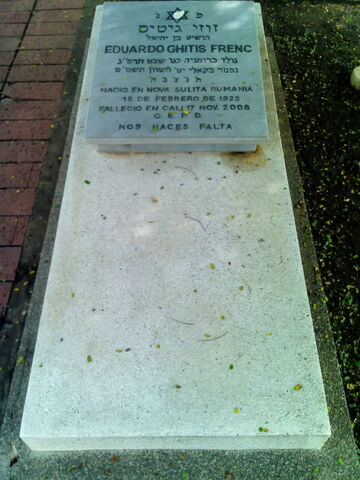 Lápida de Eduardo Ghitis Frenc