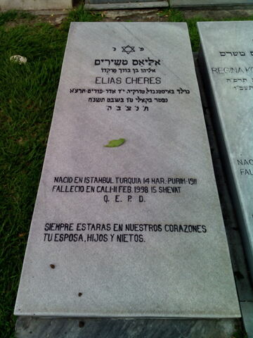 Lápida de Elias Cheres
