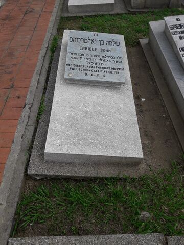 Lápida de Enrique Bohm