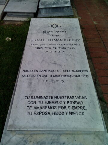 Lápida de Gedale Litman Klecky
