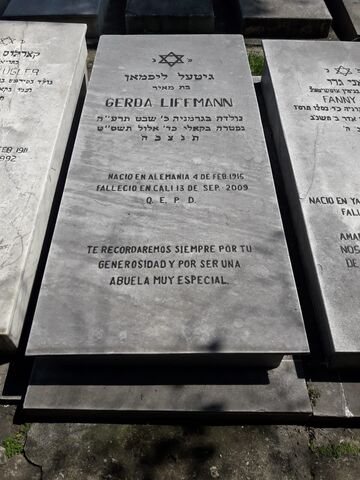 Lápida de Gerda Liffman