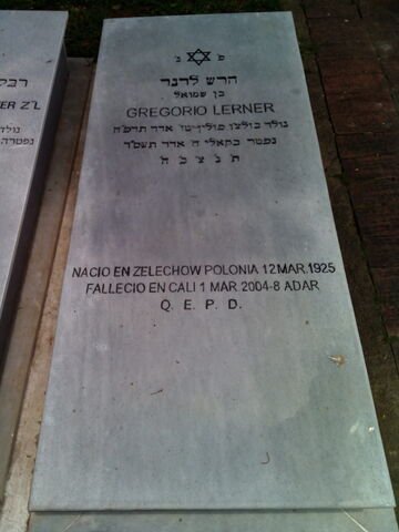 Lápida de Gregorio Lerner