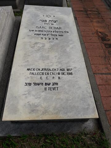 Lápida de Isaac Behar