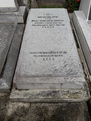 Lápida de Isaac Mowerman Waisman