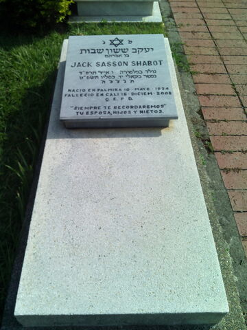 Lápida de Jack Sasson Shabot