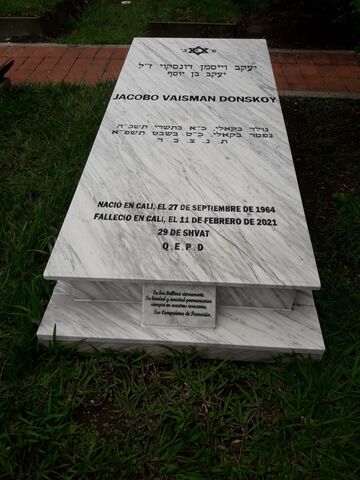 Lápida de Jacobo Vaisman Donskoy