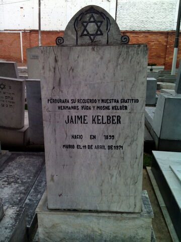 Lápida de Jaime Kelber