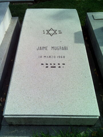 Lápida de Jaime Mugrabi