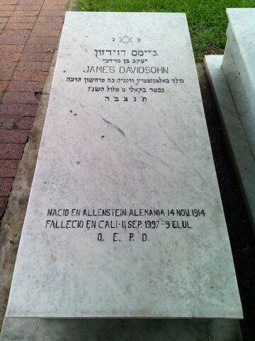 Lápida de James Davidsohn