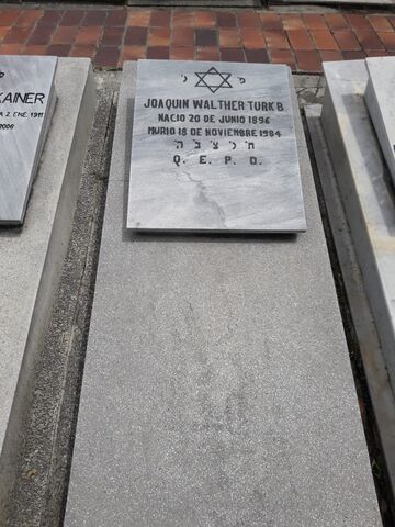 Lápida de Joaquin Walter Turk