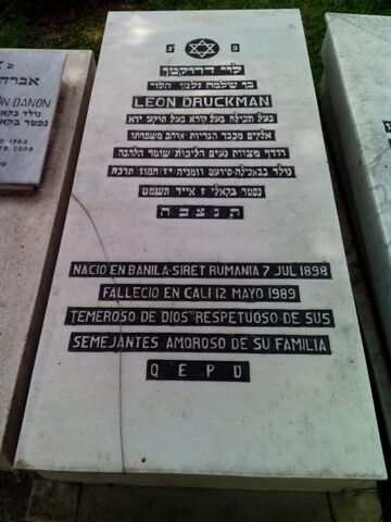 Lápida de Leon Druckman