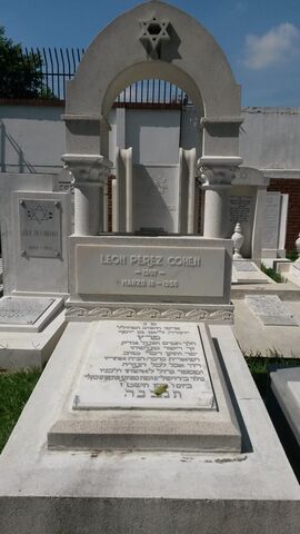 Lápida de Leon Perez Cohen