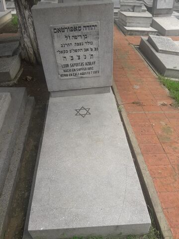 Lápida de Leon Saportas Azulay