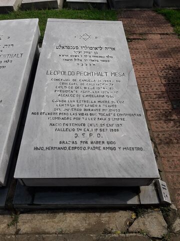 Lápida de Leopoldo Pechthalt Mesa