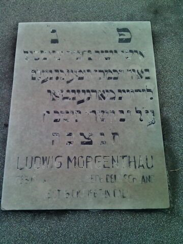 Lápida de Ludwig Morgenthau