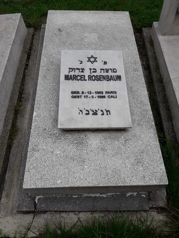 Lápida de Marcel Rosembaum