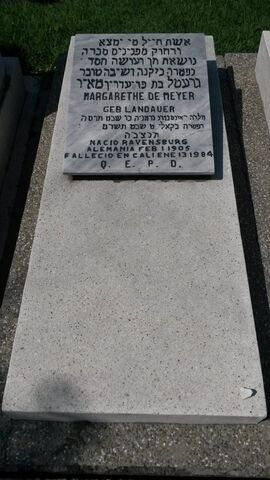 Lápida de Margarethe de Meyer