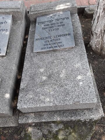 Lápida de Margarite Lewinsohn