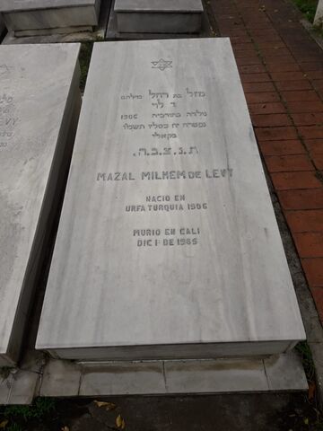 Lápida de Mazal Milhem de Levy