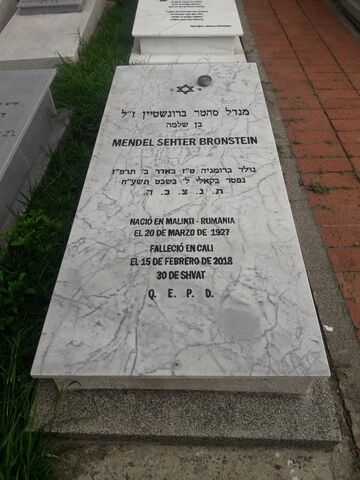 Lápida de Mendel (Manuel) Sehter Bronstein