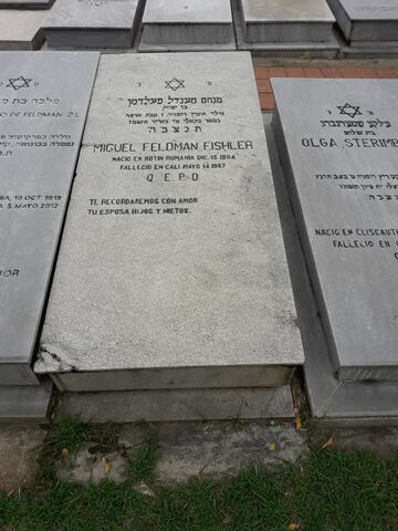 Lápida de Miguel Feldman Fishler