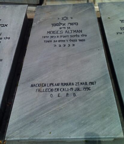 Lápida de Moises Altman