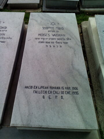 Lápida de Moises Vaisman
