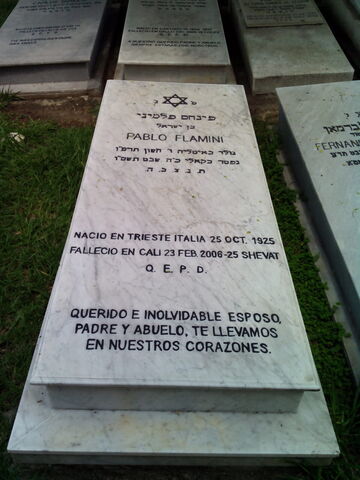 Lápida de Pablo Flamini