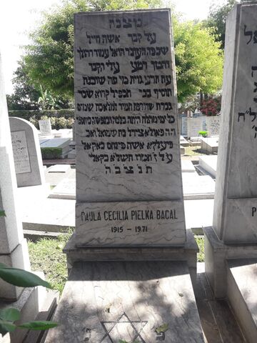 Lápida de Paula Cecilia Pielka de Bacal