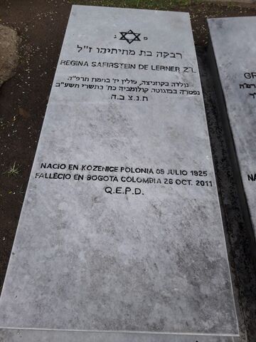 Lápida de Regina Safirstein de Lerner