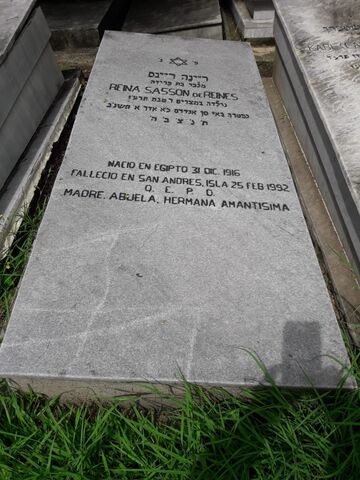 Lápida de Reina Sasson de Reines