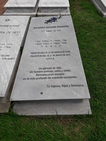 Lápida de Ricardo Gesund Strauss