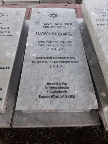 Lápida de Salomon Malca Antevi