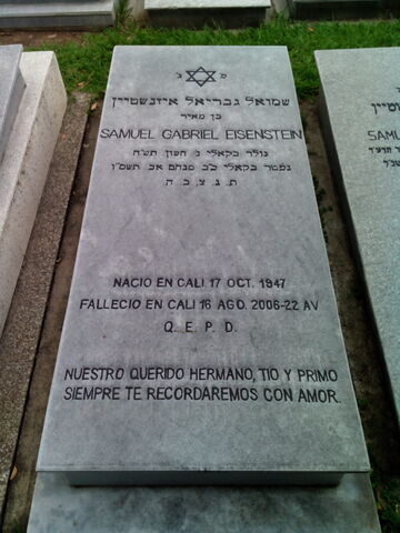 Lápida de Samuel Gabriel Eienstein