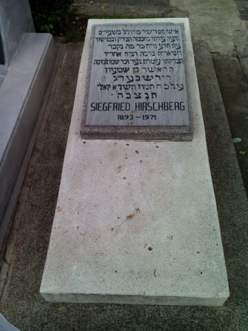 Lápida de Siegfried Hirschberg