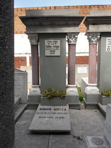 Lápida de Simon Malca