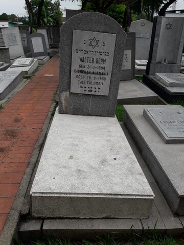 Lápida de Walter (Benjamin) Bohm