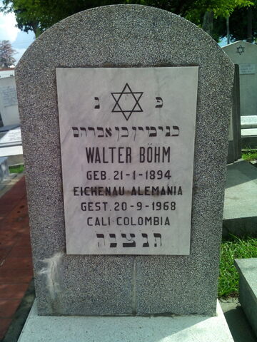 Lápida de Walter (Benjamin) Bohm