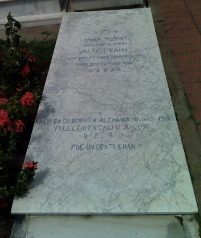Lápida de Walter Kahn